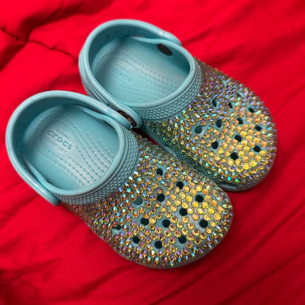 Bling Out Teal Crocs